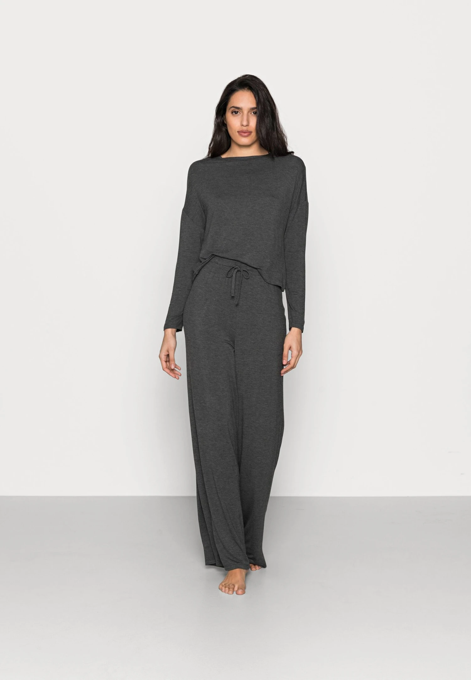 Anna Field Wide Leg - Pyjama - Dark Grey 4 Anna Field Wide Leg - Pyjama - Dark Grey - Afbeelding 2