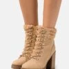 Anna Field Leather - Veterboots - Beige -Anna Field 15dddc56386e4f3282bc12dfa9e3f33d