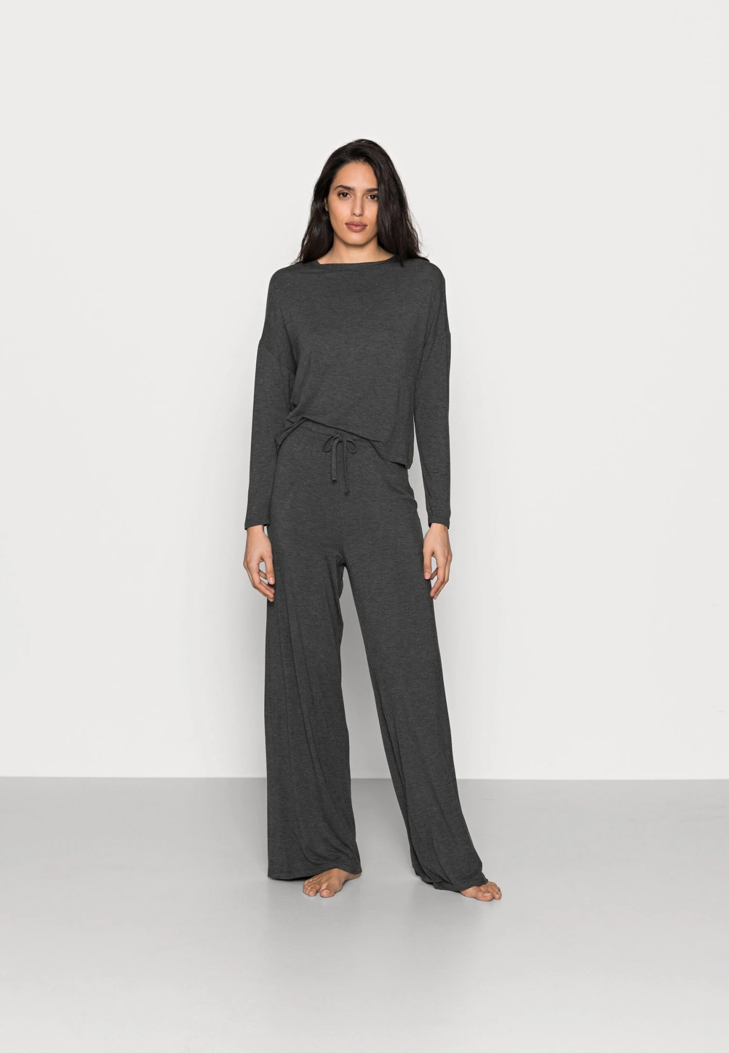 Anna Field Wide Leg - Pyjama - Dark Grey 3 Anna Field Wide Leg - Pyjama - Dark Grey